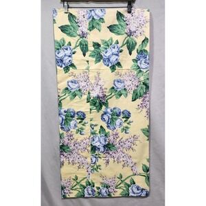 Longaberger Lilac Rose Window Valance 74" x 18" 100% Cotton Purple Blue Floral‎